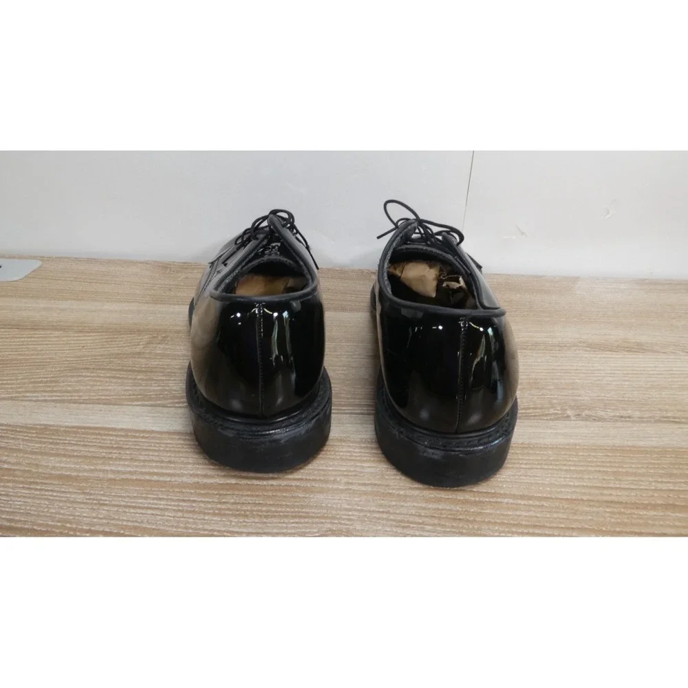 Men Vibram Oil Resisting Avonite Black Shoes Glossy Size 11.5